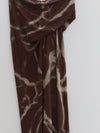 OUDE WAAG 25 autumn and winter printed draped knitted thread skirt OW-OW-25AW-SK03P2BR048-ZHYH brown and gray print